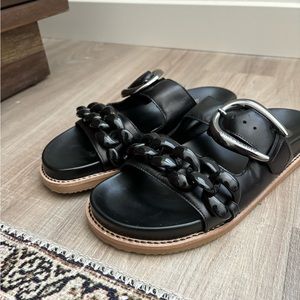 Vince Camuto Leather Slides - Kennedy